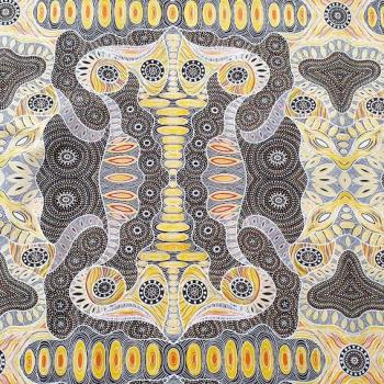 Preview: YELLOW REGENERATION Aborigines Stoff aus Australien